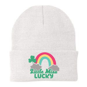 Little Miss Lucky Rainbow St Patrick's Day Knit Cap Winter Beanie