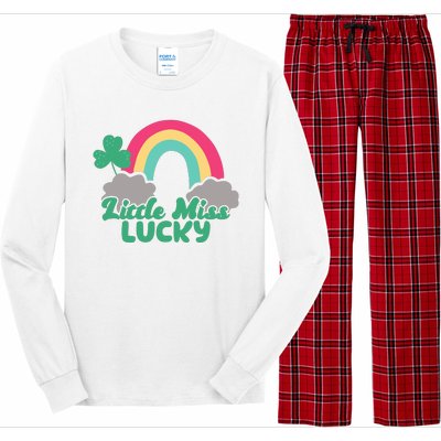 Little Miss Lucky Rainbow St Patrick's Day Long Sleeve Pajama Set