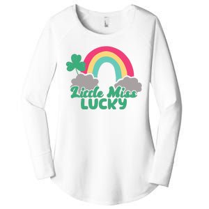 Little Miss Lucky Rainbow St Patrick's Day Women's Perfect Tri Tunic Long Sleeve Shirt