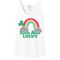 Little Miss Lucky Rainbow St Patrick's Day Ladies Essential Tank