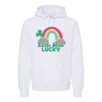 Little Miss Lucky Rainbow St Patrick's Day Premium Hoodie