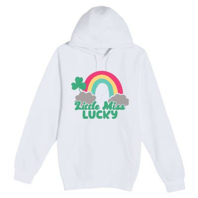 Little Miss Lucky Rainbow St Patrick's Day Premium Pullover Hoodie