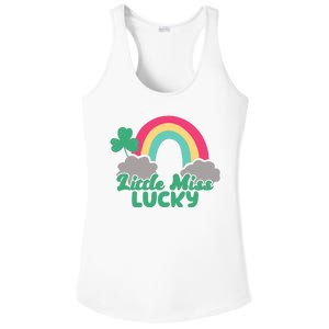 Little Miss Lucky Rainbow St Patrick's Day Ladies PosiCharge Competitor Racerback Tank