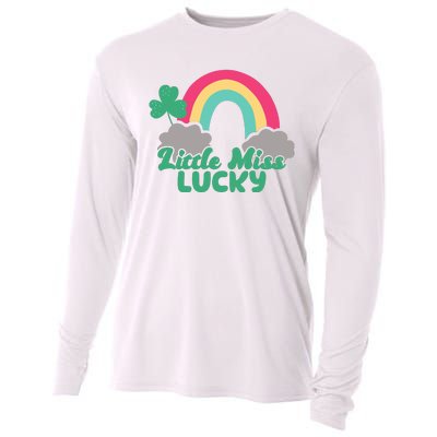 Little Miss Lucky Rainbow St Patrick's Day Cooling Performance Long Sleeve Crew