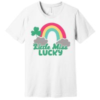 Little Miss Lucky Rainbow St Patrick's Day Premium T-Shirt