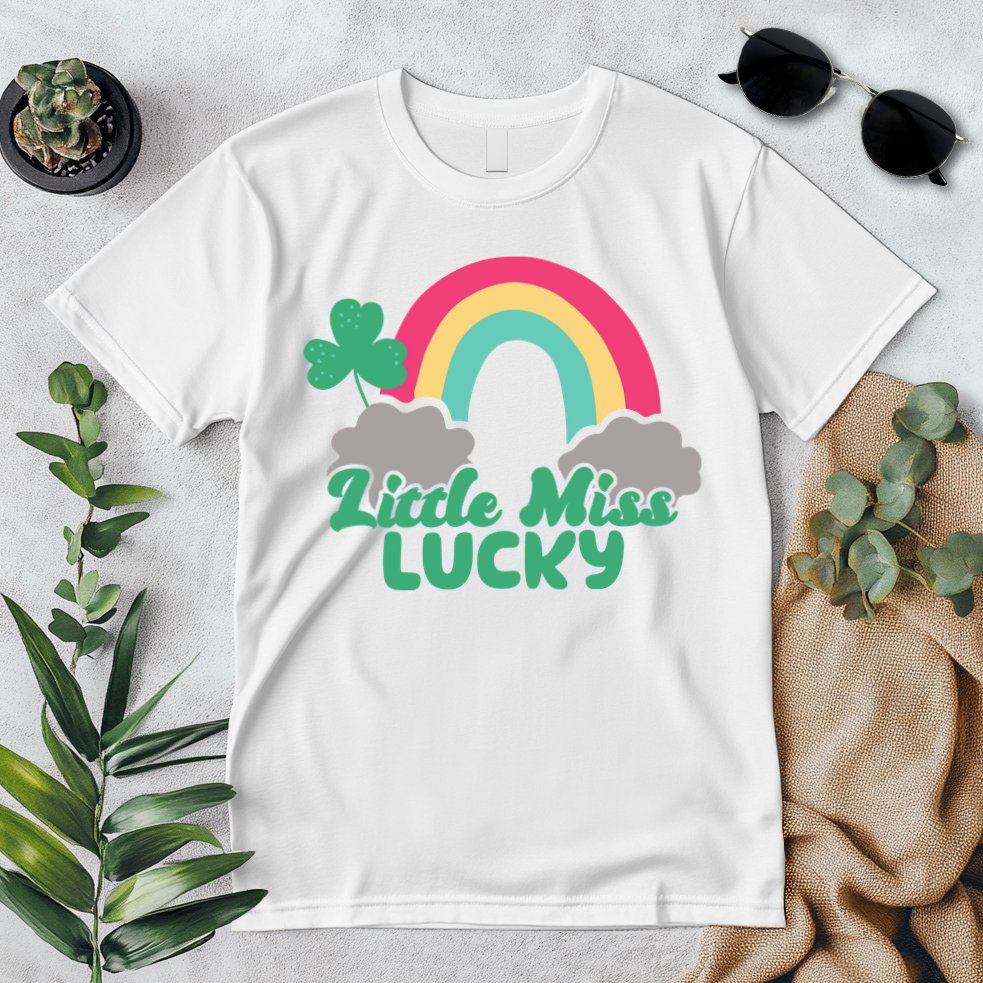 Little Miss Lucky Rainbow St Patrick's Day Premium T-Shirt