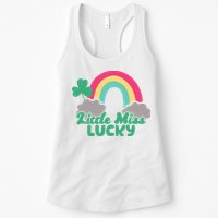 Little Miss Lucky Rainbow St Patrick's Day Womens Tank Top