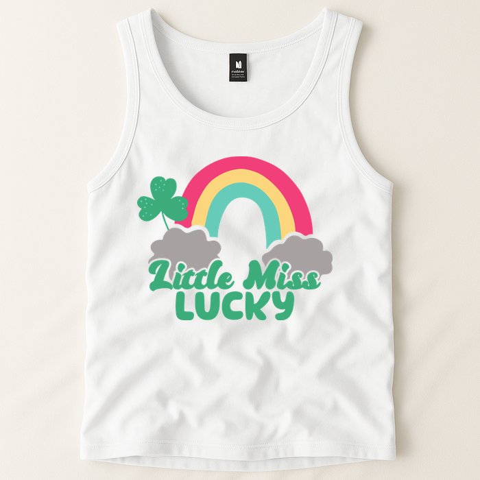 Little Miss Lucky Rainbow St Patrick's Day Tank Top