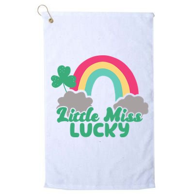 Little Miss Lucky Rainbow St Patrick's Day Golf Towel