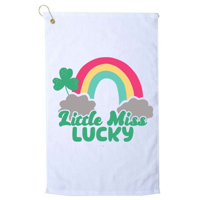 Little Miss Lucky Rainbow St Patrick's Day Golf Towel