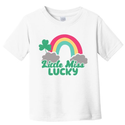 Little Miss Lucky Rainbow St Patrick's Day Toddler T-Shirt
