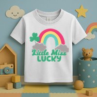 Little Miss Lucky Rainbow St Patrick's Day Toddler T-Shirt