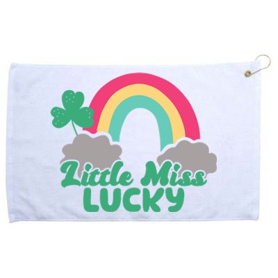 Little Miss Lucky Rainbow St Patrick's Day Grommeted Golf Towel