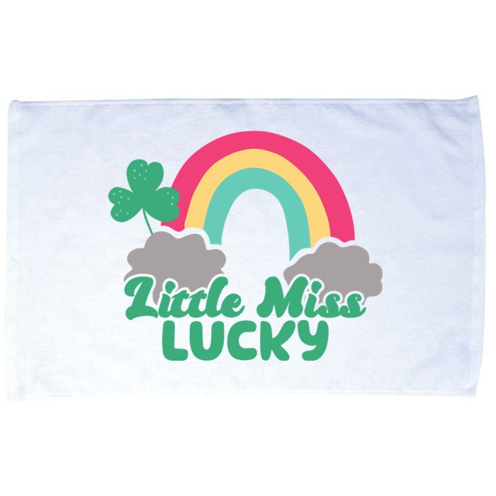 Little Miss Lucky Rainbow St Patrick's Day Microfiber Hand Towel