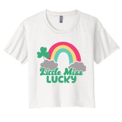Little Miss Lucky Rainbow St Patrick's Day Crop Top