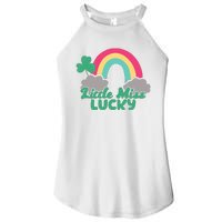 Little Miss Lucky Rainbow St Patrick's Day Women's Perfect Tri Rocker Tank