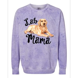 Lab Mama Labrador Retriever Dog Mom Rescue Mothers Day Gift Colorblast Crewneck Sweatshirt