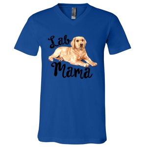 Lab Mama Labrador Retriever Dog Mom Rescue Mothers Day Gift V-Neck T-Shirt