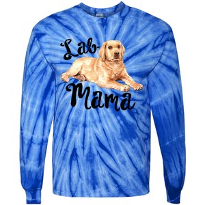 Lab Mama Labrador Retriever Dog Mom Rescue Mothers Day Gift Tie-Dye Long Sleeve Shirt