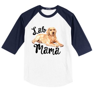 Lab Mama Labrador Retriever Dog Mom Rescue Mothers Day Gift Baseball Sleeve Shirt