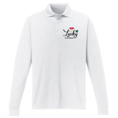 Lucky Mama Performance Long Sleeve Polo