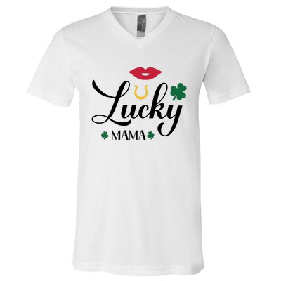 Lucky Mama V-Neck T-Shirt