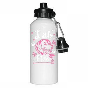 Lab Mom Labrador Retriever Dog Rescue Lab Mama Mothers Day Gift Aluminum Water Bottle