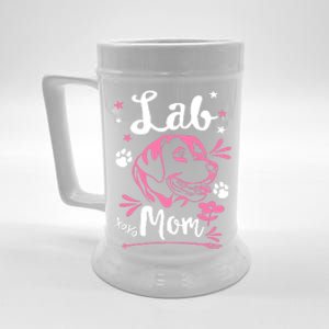 Lab Mom Labrador Retriever Dog Rescue Lab Mama Mothers Day Gift Beer Stein