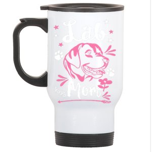 Lab Mom Labrador Retriever Dog Rescue Lab Mama Mothers Day Gift Stainless Steel Travel Mug