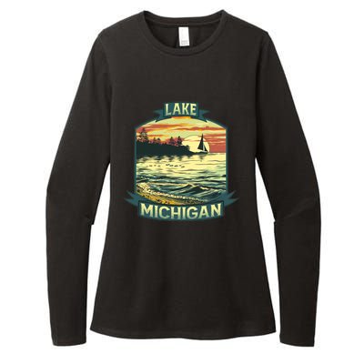 Lake Michigan Womens CVC Long Sleeve Shirt