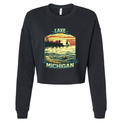 Lake Michigan Cropped Pullover Crew