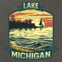 Lake Michigan Cotton Canvas Backpack