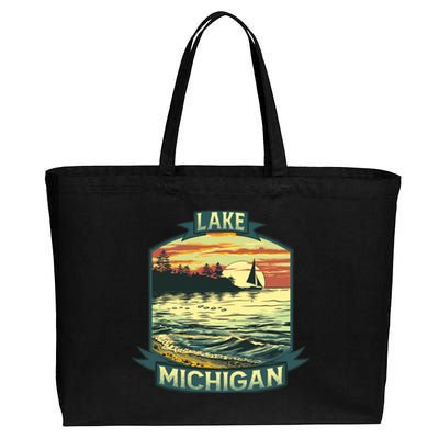 Lake Michigan Cotton Canvas Jumbo Tote