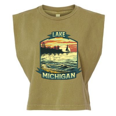 Lake Michigan Garment-Dyed Women's Muscle Tee