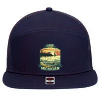 Lake Michigan 7 Panel Mesh Trucker Snapback Hat