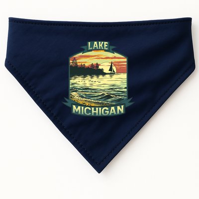 Lake Michigan USA-Made Doggie Bandana