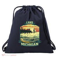 Lake Michigan Drawstring Bag