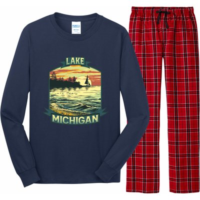 Lake Michigan Long Sleeve Pajama Set