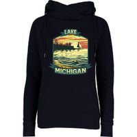 Lake Michigan Womens Funnel Neck Pullover Hood