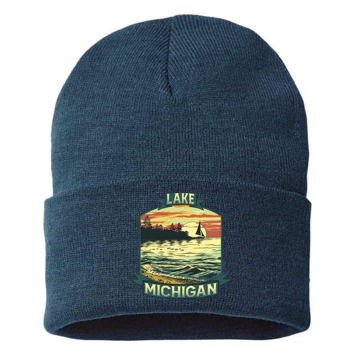 Lake Michigan Sustainable Knit Beanie