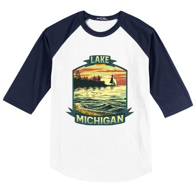 Lake Michigan Baseball Sleeve Shirt