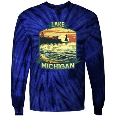 Lake Michigan Tie-Dye Long Sleeve Shirt