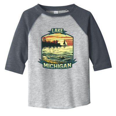 Lake Michigan Toddler Fine Jersey T-Shirt
