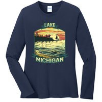 Lake Michigan Ladies Long Sleeve Shirt