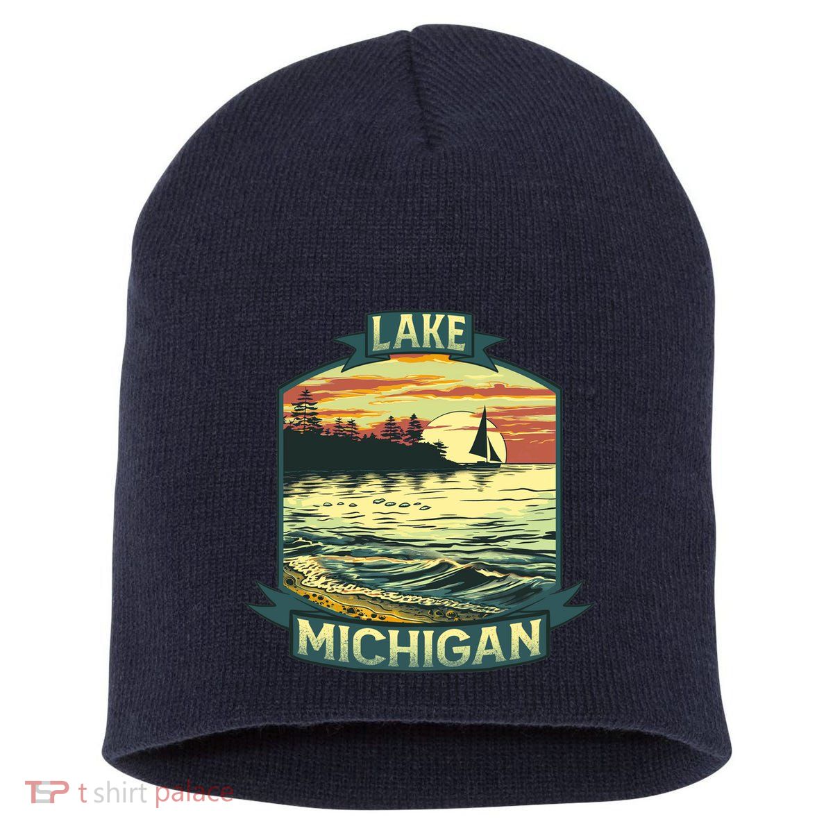 Lake Michigan Short Acrylic Beanie