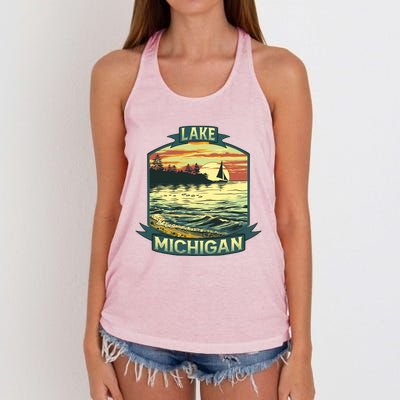 Lake Michigan Women's Knotted Racerback Tank