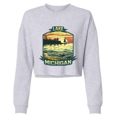 Lake Michigan Cropped Pullover Crew