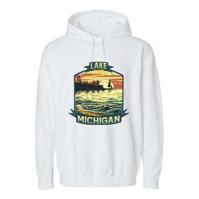 Lake Michigan Garment-Dyed Fleece Hoodie