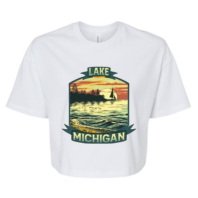 Lake Michigan Bella+Canvas Jersey Crop Tee