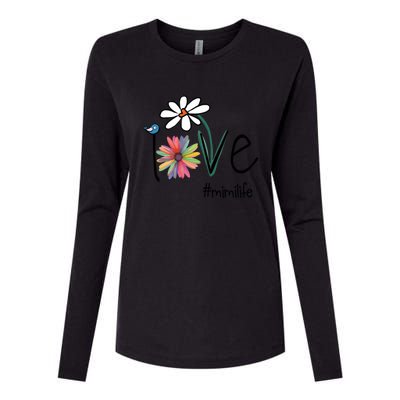 Love Mimi Life Art Flower Gift Womens Cotton Relaxed Long Sleeve T-Shirt